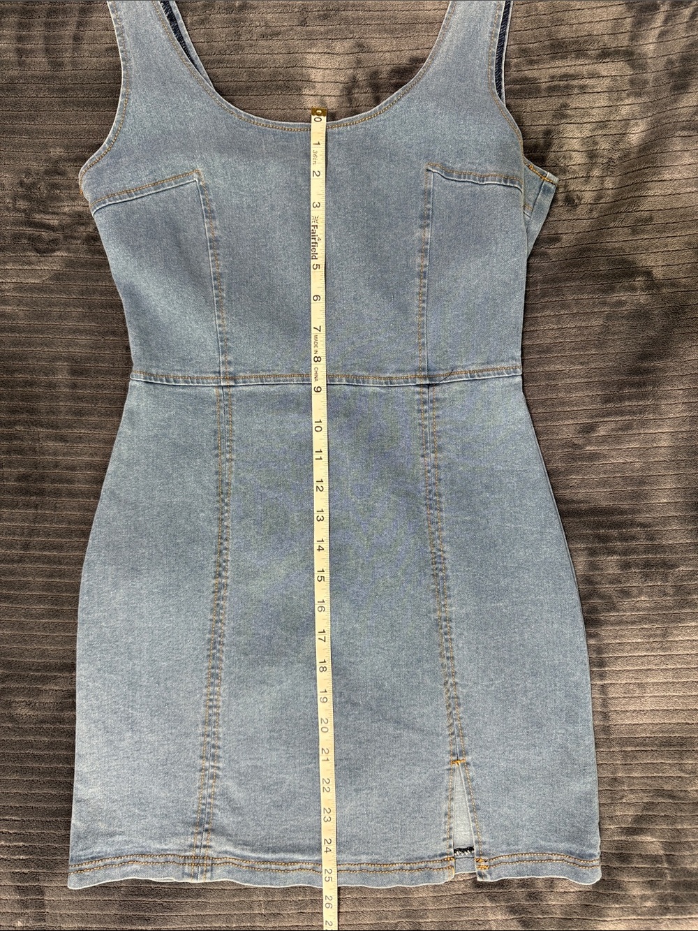 Vici Light Blue Denim Mini Dress - Picture 5 of 6